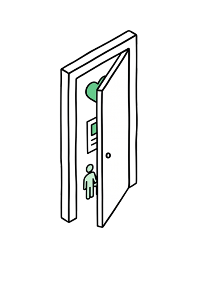 Summary — door partially open