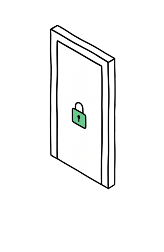 Hidden — door locked