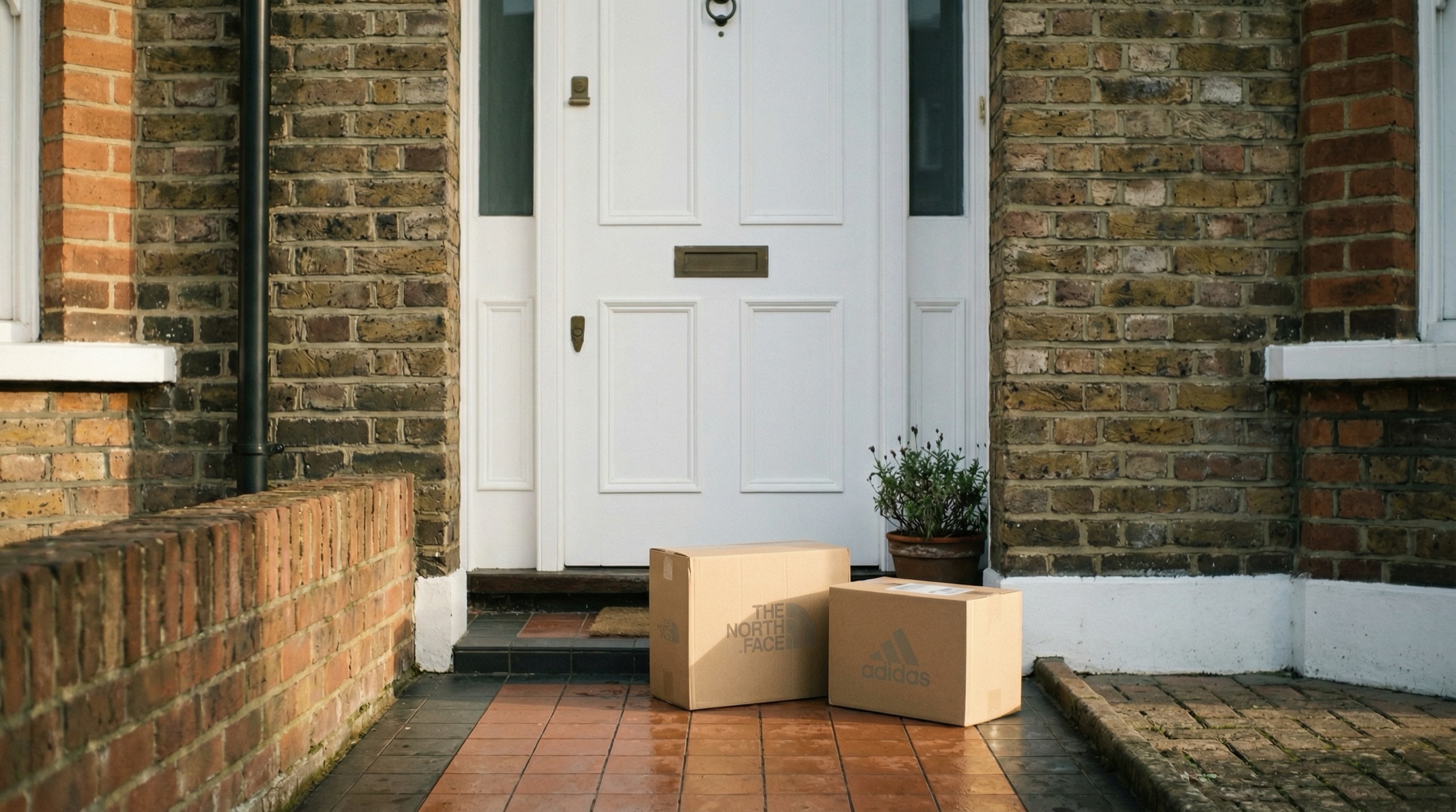 Two shoe boxes on a doorstep in South London. Morning post. Two pairs, two sizes, delivered without drama.
