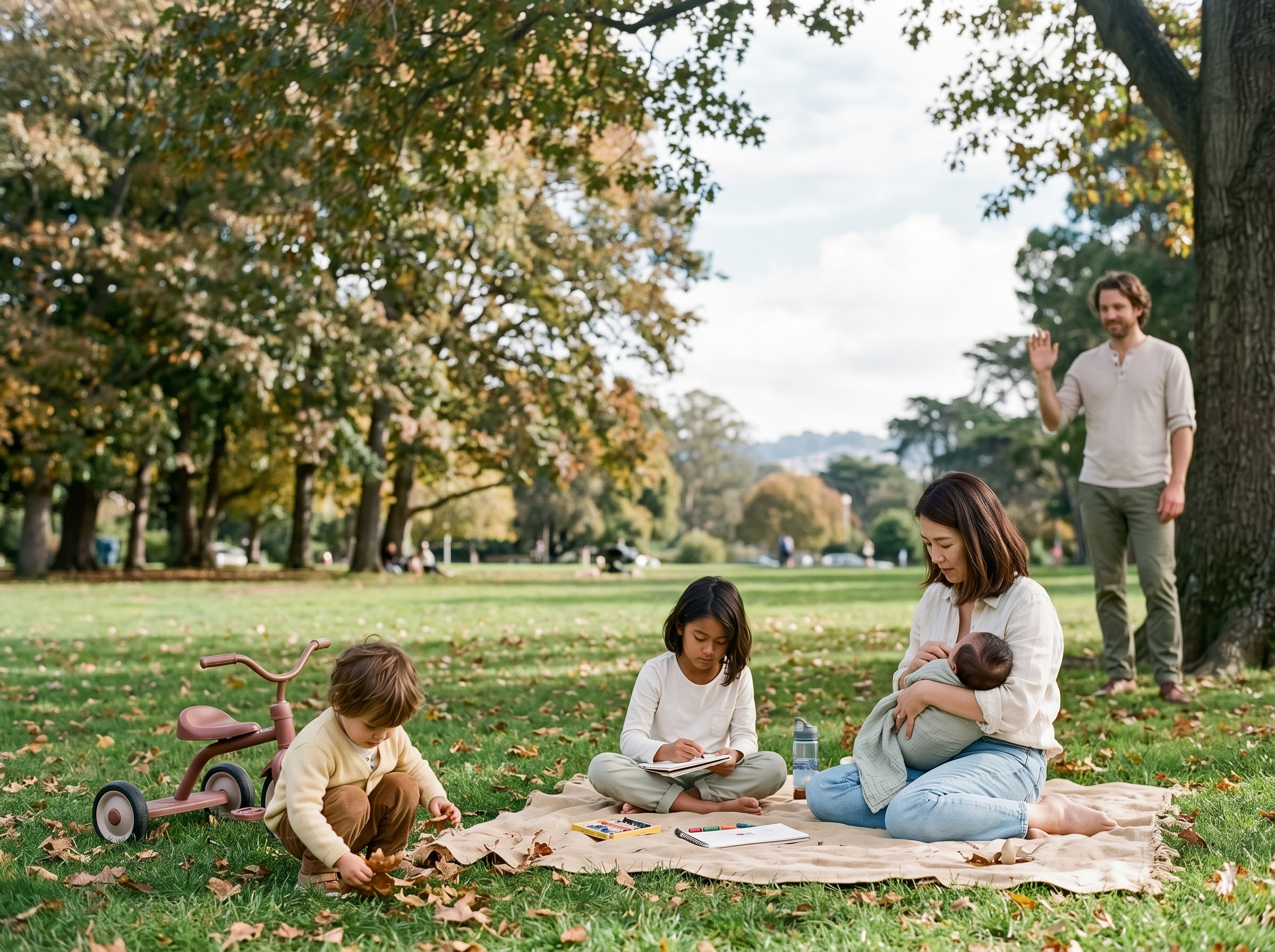 The Yamashiro family on an SF park afternoon
